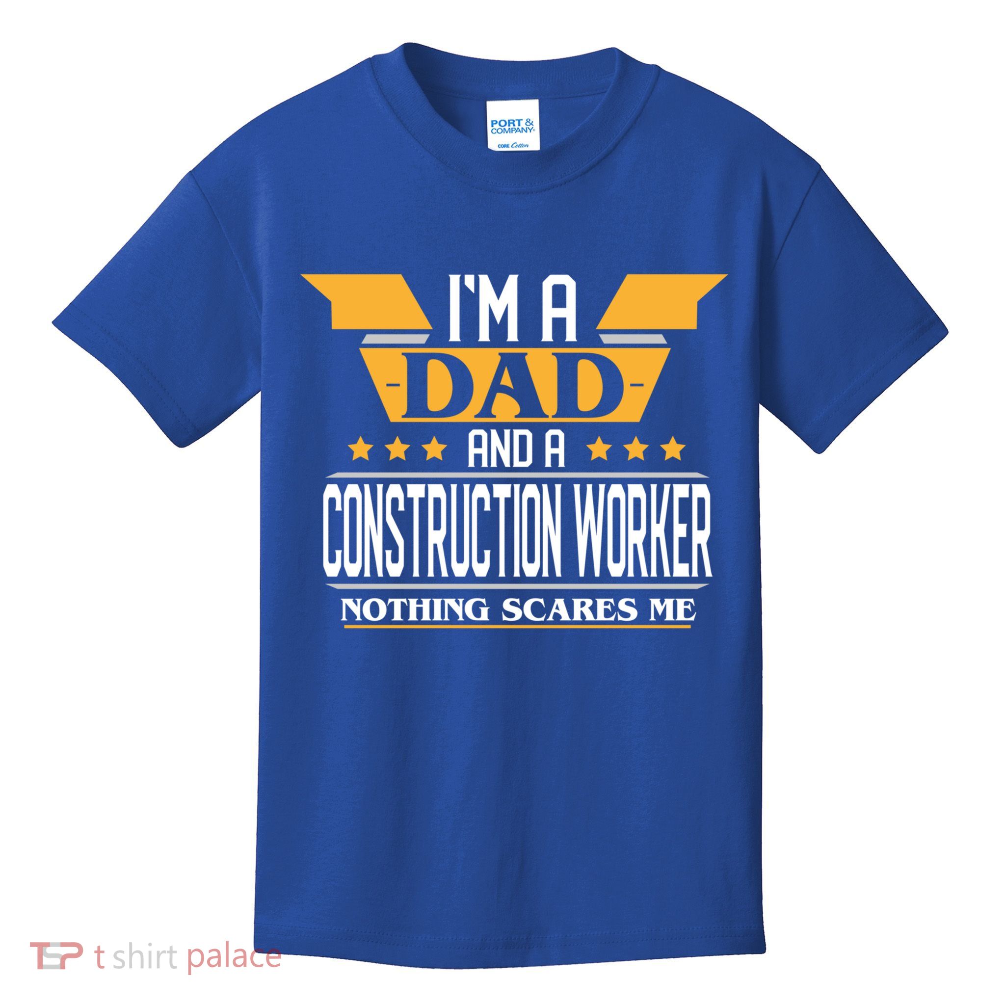 Construction Worker Dad Gift For Fathers Day Gift Kids T-Shirt