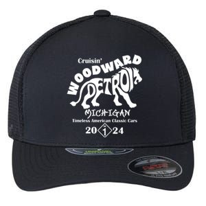 Cruisin Woodward Detroit Michigan Timeless American Classic Cars 2024 M1 Flexfit Unipanel Trucker Cap