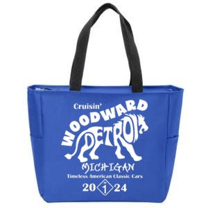 Cruisin Woodward Detroit Michigan Timeless American Classic Cars 2024 M1 Zip Tote Bag