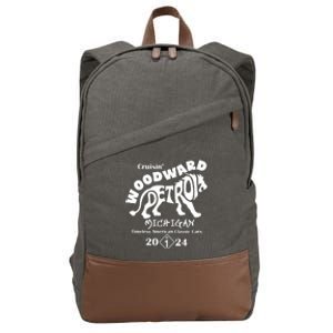 Cruisin Woodward Detroit Michigan Timeless American Classic Cars 2024 M1 Cotton Canvas Backpack