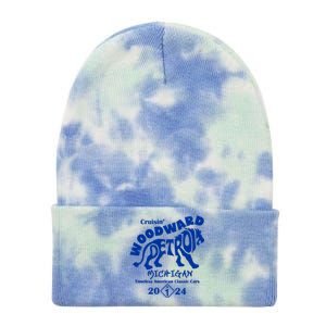 Cruisin Woodward Detroit Michigan Timeless American Classic Cars 2024 M1 Tie Dye 12in Knit Beanie