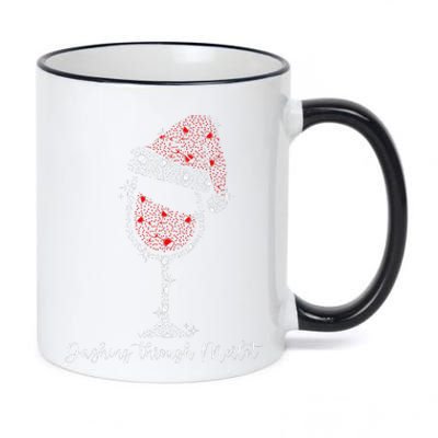 Christmas Wine Dashing Through Merlot 11oz Black Color Changing Mug