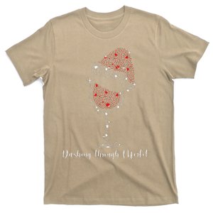 Christmas Wine Dashing Through Merlot T-Shirt