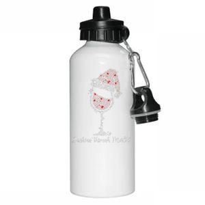 Christmas Wine Dashing Through Merlot Aluminum Water Bottle