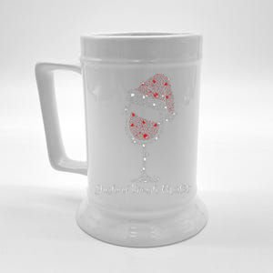 Christmas Wine Dashing Through Merlot Beer Stein