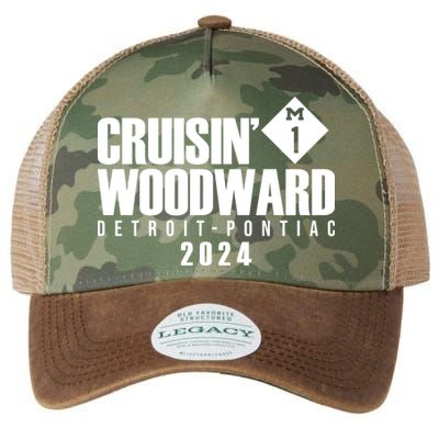 Cruisin Woodward Detroit To Pontiac 2024 M1 Ave Classic Car Cruise Legacy Tie Dye Trucker Hat