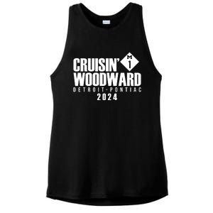 Cruisin Woodward Detroit To Pontiac 2024 M1 Ave Classic Car Cruise Ladies PosiCharge Tri-Blend Wicking Tank