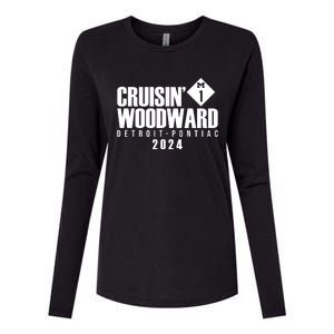 Cruisin Woodward Detroit To Pontiac 2024 M1 Ave Classic Car Cruise Womens Cotton Relaxed Long Sleeve T-Shirt