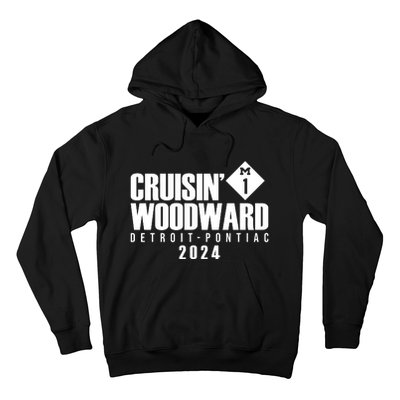 Cruisin Woodward Detroit To Pontiac 2024 M1 Ave Classic Car Cruise Hoodie