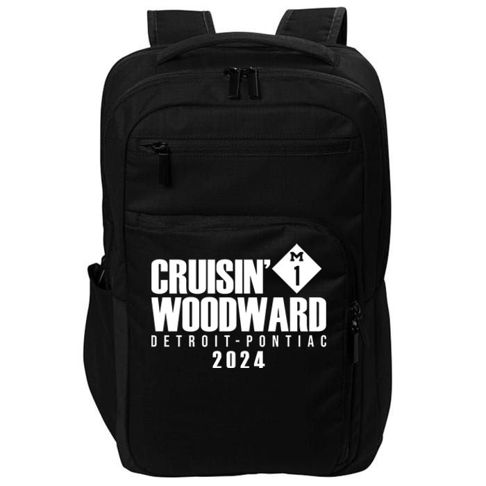 Cruisin Woodward Detroit To Pontiac 2024 M1 Ave Classic Car Cruise Impact Tech Backpack