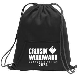 Cruisin Woodward Detroit To Pontiac 2024 M1 Ave Classic Car Cruise Sweatshirt Cinch Pack Bag