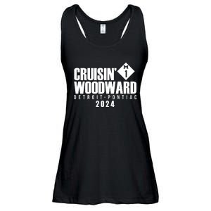 Cruisin Woodward Detroit To Pontiac 2024 M1 Ave Classic Car Cruise Ladies Essential Flowy Tank