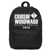 Cruisin Woodward Detroit To Pontiac 2024 M1 Ave Classic Car Cruise 16 in Basic Backpack