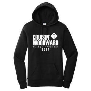 Cruisin Woodward Detroit To Pontiac 2024 M1 Ave Classic Car Cruise Women's Pullover Hoodie