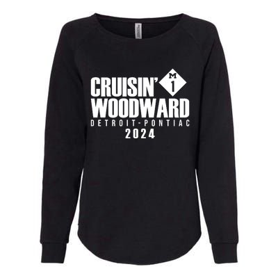 Cruisin Woodward Detroit To Pontiac 2024 M1 Ave Classic Car Cruise Womens California Wash Sweatshirt