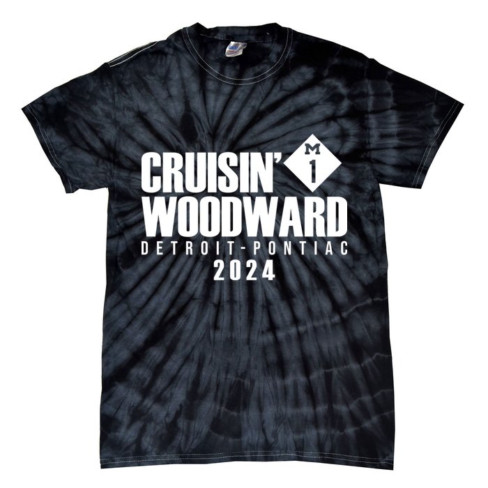 Cruisin Woodward Detroit To Pontiac 2024 M1 Ave Classic Car Cruise Tie-Dye T-Shirt