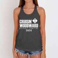 Cruisin Woodward Detroit To Pontiac 2024 M1 Ave Classic Car Cruise Women's Knotted Racerback Tank