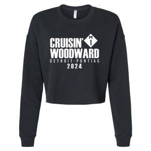 Cruisin Woodward Detroit To Pontiac 2024 M1 Ave Classic Car Cruise Cropped Pullover Crew