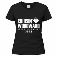 Cruisin Woodward Detroit To Pontiac 2024 M1 Ave Classic Car Cruise Women's T-Shirt