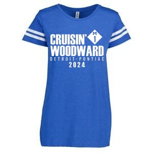 Cruisin Woodward Detroit To Pontiac 2024 M1 Ave Classic Car Cruise Enza Ladies Jersey Football T-Shirt