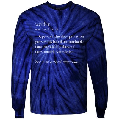 Cool Welder Definition Funny Noun Welding Welders Tie-Dye Long Sleeve Shirt