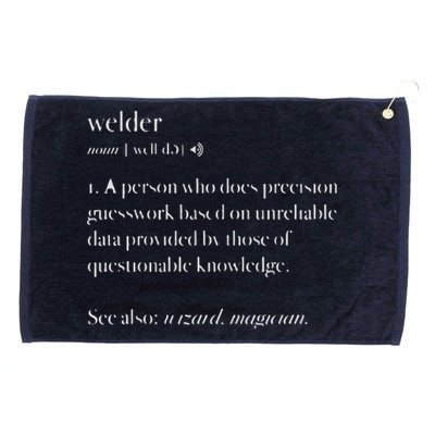 Cool Welder Definition Funny Noun Welding Welders Grommeted Golf Towel