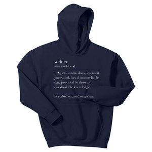 Cool Welder Definition Funny Noun Welding Welders Kids Hoodie