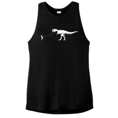 Child With Dinosaur On Leash Freedom Equality Irony Gift Ladies PosiCharge Tri-Blend Wicking Tank