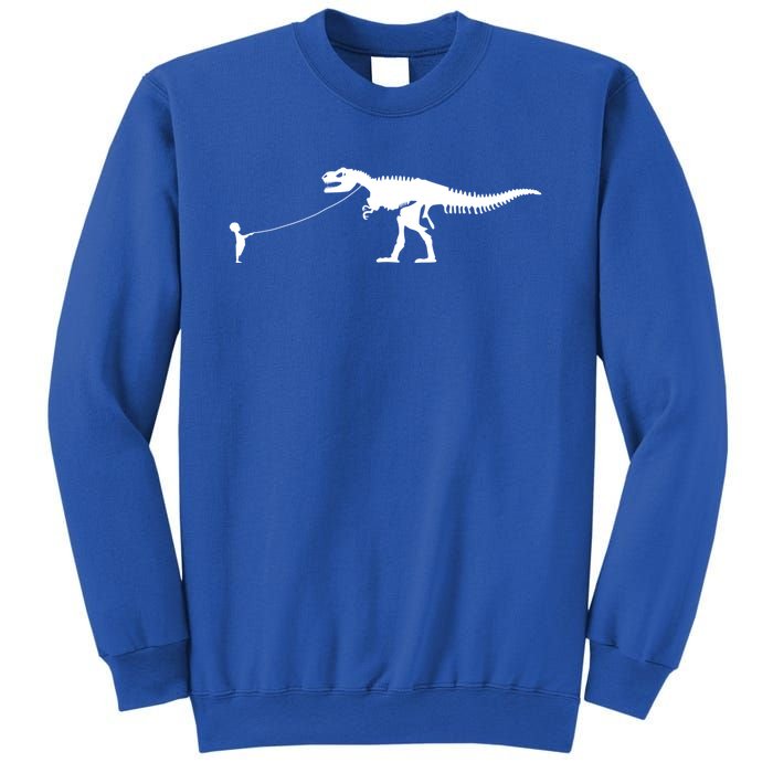 Child With Dinosaur On Leash Freedom Equality Irony Gift Sweatshirt