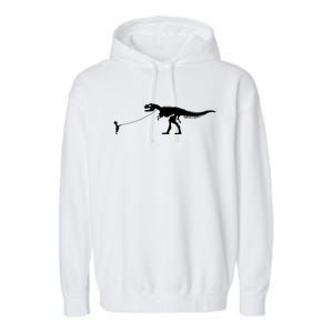 Child With Dinosaur On Leash Freedom Equality Irony Gift Garment-Dyed Fleece Hoodie