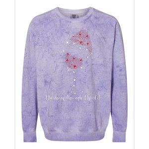 Christmas Wine Dashing Through Merlot Colorblast Crewneck Sweatshirt