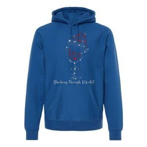 Christmas Wine Dashing Through Merlot Premium Hoodie