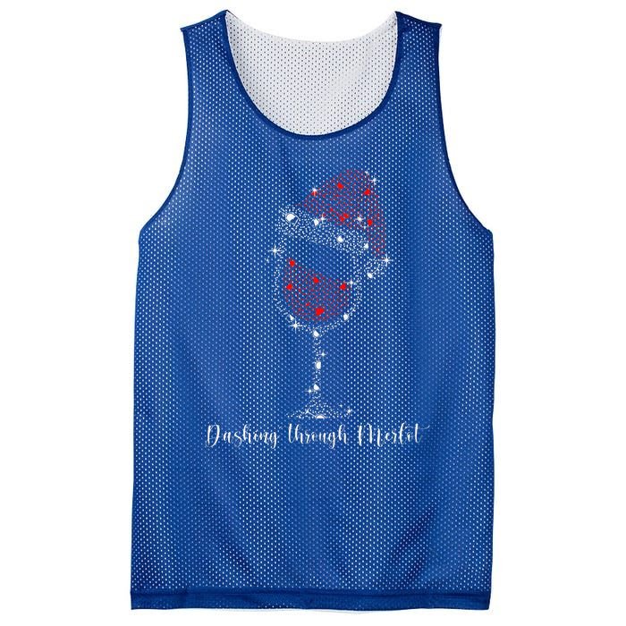 Christmas Wine Dashing Through Merlot Mesh Reversible Basketball Jersey Tank