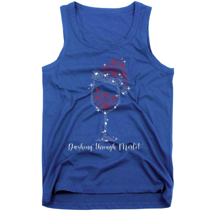 Christmas Wine Dashing Through Merlot Tank Top