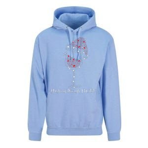 Christmas Wine Dashing Through Merlot Unisex Surf Hoodie