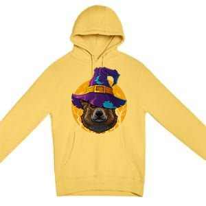 Corgi Witch Dog Funny Halloween Costume Creepy Moon Gift Premium Pullover Hoodie