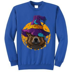 Corgi Witch Dog Funny Halloween Costume Creepy Moon Gift Sweatshirt