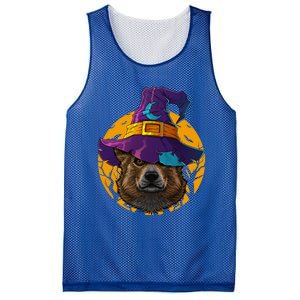 Corgi Witch Dog Funny Halloween Costume Creepy Moon Gift Mesh Reversible Basketball Jersey Tank