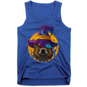 Corgi Witch Dog Funny Halloween Costume Creepy Moon Gift Tank Top