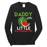 Cute Watermelon Daddy Design Dad For Men Long Sleeve Shirt