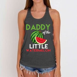 Cute Watermelon Daddy Design Dad For Men Women's Knotted Racerback Tank