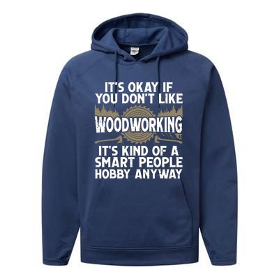 Cool Woodworking Design For Men Women Woodworker Wood Carver Performance Fleece Hoodie