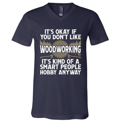 Cool Woodworking Design For Men Women Woodworker Wood Carver V-Neck T-Shirt