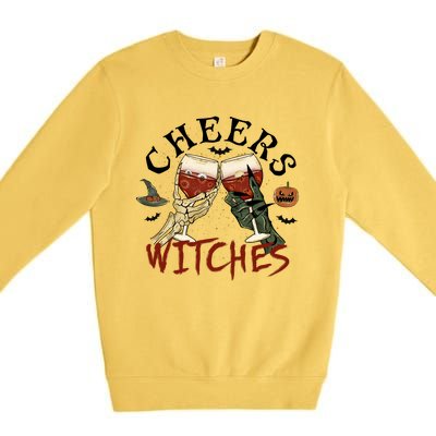 Cheers Witches Drink Witch Halloween Witch Drinking Party Gift Premium Crewneck Sweatshirt