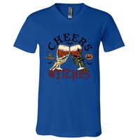 Cheers Witches Drink Witch Halloween Witch Drinking Party Gift V-Neck T-Shirt