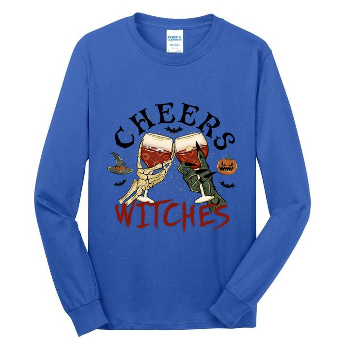 Cheers Witches Drink Witch Halloween Witch Drinking Party Gift Tall Long Sleeve T-Shirt