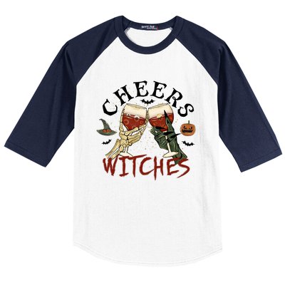 Cheers Witches Drink Witch Halloween Witch Drinking Party Gift Baseball Sleeve Shirt