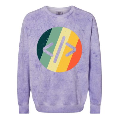 Cool Web Developer Art For HTML Programmer Lovers Colorblast Crewneck Sweatshirt