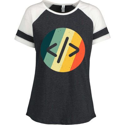 Cool Web Developer Art For HTML Programmer Lovers Enza Ladies Jersey Colorblock Tee