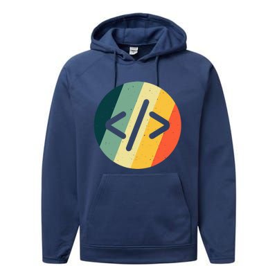 Cool Web Developer Art For HTML Programmer Lovers Performance Fleece Hoodie